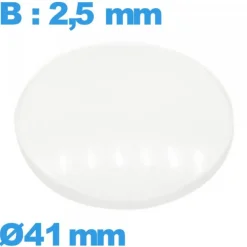 Verre avec base bombé circulaire verre minéral 41 mm de montre