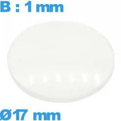 Verre avec base de montre 17 mm verre minéral circulaire bombé