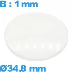 Verre avec base 34,8 mm bombé circulaire pour montre en verre minéral
