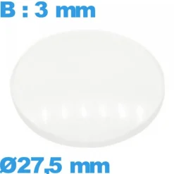 Verre avec base pour montre 27,5 mm verre minéral circulaire bombé