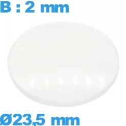 Verre avec base pour montre 23,5 mm en verre minéral circulaire bombé