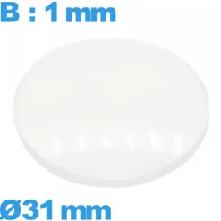 Verre avec base pour montre 31 mm en verre minéral circulaire bombé