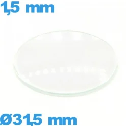 Verre en verre minéral circulaire pour montre 31,5 mm bombé