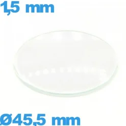 Verre en verre minéral circulaire pour montre 45,5 mm bombé