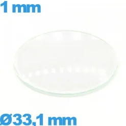 Verre en verre minéral circulaire pour montre 33,1 mm bombé