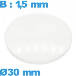 Verre en verre minéral circulaire montre avec base 30 mm bombé
