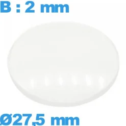 Verre en verre minéral circulaire montre avec base 27,5 mm bombé