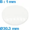 Verre en verre minéral circulaire pour montre avec base 30,3 mm bombé