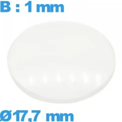 Verre en verre minéral circulaire montre avec base 17,7 mm bombé