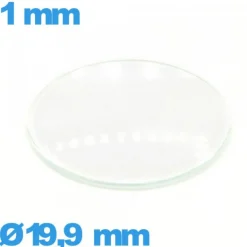 Verre en verre minéral circulaire montre 19,9 mm bombé