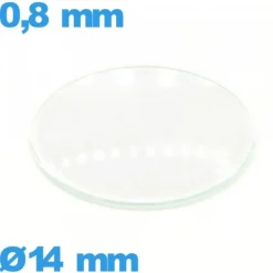 Verre en verre minéral circulaire pour montre 14 mm bombé