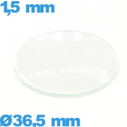 Verre en verre minéral circulaire pour montre 36,5 mm bombé