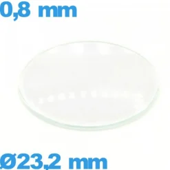 Verre en verre minéral circulaire pour montre 23,2 mm bombé