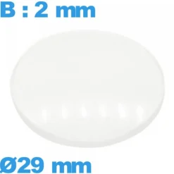 Verre 29 mm avec base bombé de montre verre minéral circulaire
