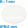 Verre 19,5 mm avec base bombé de montre verre minéral circulaire