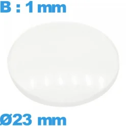 Verre 23 mm avec base bombé de montre en verre minéral circulaire