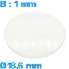 Verre 18,6 mm avec base bombé de montre en verre minéral circulaire