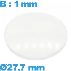 Verre 27,7 mm avec base bombé montre en verre minéral circulaire