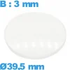 Verre 39,5 mm avec base bombé pour montre verre minéral circulaire