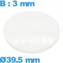 Verre 39,5 mm avec base bombé pour montre verre minéral circulaire