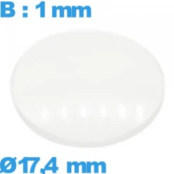 Verre 17,4 mm avec base bombé pour montre verre minéral circulaire