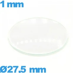 Verre 27,5 mm bombé circulaire montre en verre minéral