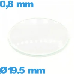 Verre 19,5 mm bombé circulaire montre verre minéral