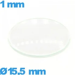 Verre 15,5 mm bombé circulaire montre en verre minéral