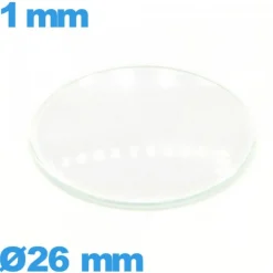 Verre 26 mm bombé circulaire montre en verre minéral