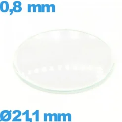 Verre 21,1 mm bombé circulaire pour montre verre minéral