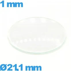 Verre 21,1 mm bombé circulaire pour montre en verre minéral