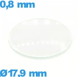 Verre 17,9 mm bombé de montre verre minéral circulaire