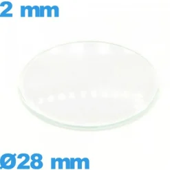 Verre 28 mm bombé montre verre minéral circulaire