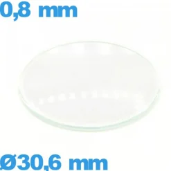 Verre 30,6 mm bombé montre verre minéral circulaire