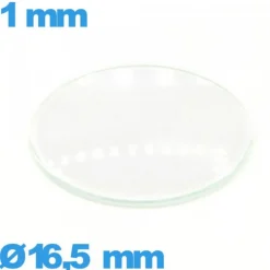 Verre 16,5 mm bombé montre verre minéral circulaire