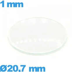Verre 20,7 mm bombé pour montre en verre minéral circulaire