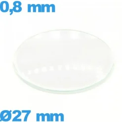 Verre 27 mm bombé pour montre verre minéral circulaire
