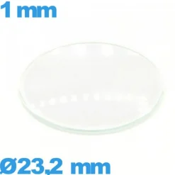 Verre 23,2 mm bombé pour montre verre minéral circulaire