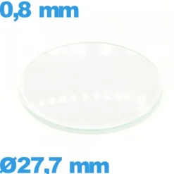 Verre 27,7 mm bombé pour montre verre minéral circulaire