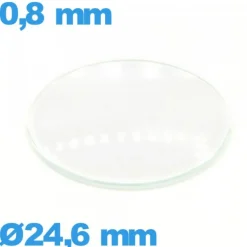 Verre 24,6 mm bombé pour montre verre minéral circulaire
