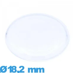 Verre 18,2 mm cambrure prononcée Circulaire pour montre en plexiglas