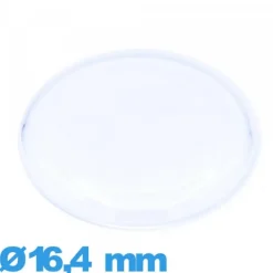Verre 16,4 mm cambrure prononcée pour montre Plastique Circulaire