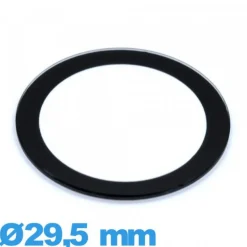 Verre 29,5 mm circulaire plat bordure noire de montre verre minéral