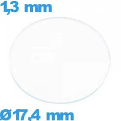 Verre 17,4 mm circulaire plat de montre verre minéral