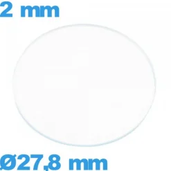Verre 27,8 mm circulaire plat pour montre verre minéral