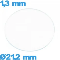 Verre 21,2 mm circulaire plat pour montre verre minéral