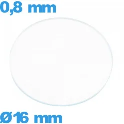 Verre 16 mm de montre circulaire verre minéral