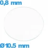 Verre 10,5 mm de montre circulaire verre minéral