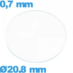 Verre 20,8 mm de montre circulaire verre minéral