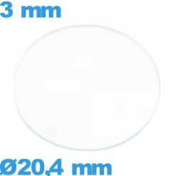 Verre 20,4 mm de montre en verre minéral circulaire